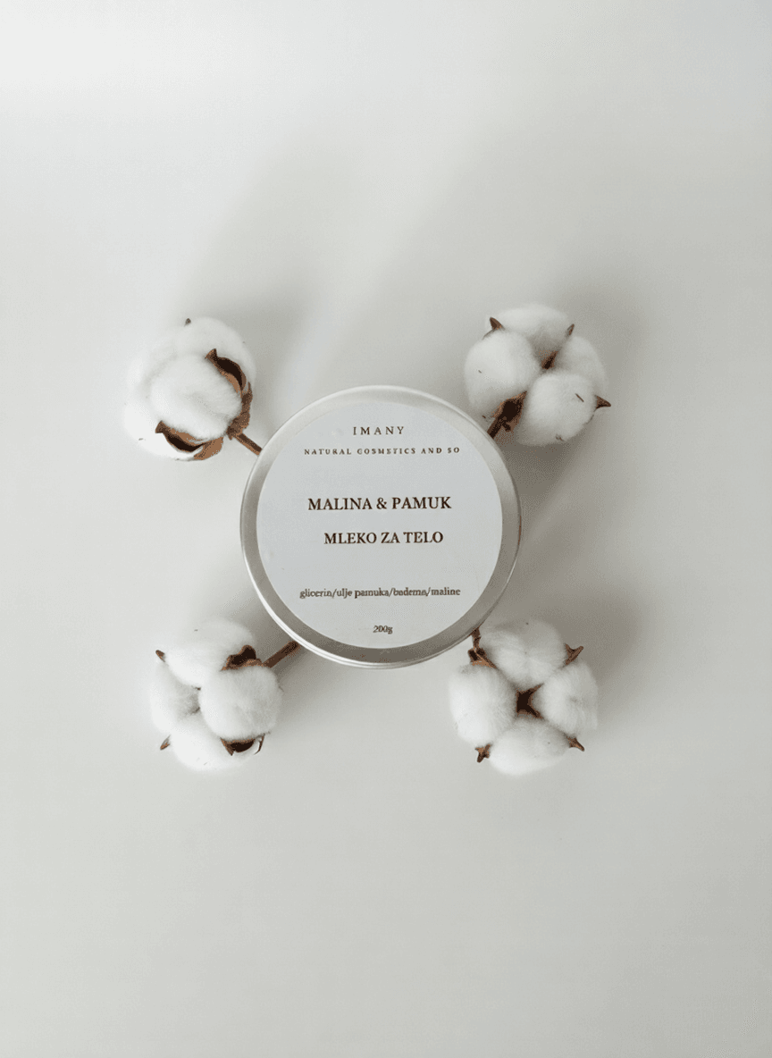 Mleko za telo Malina & Pamuk- Nežna nega sa prirodnim sastojcima